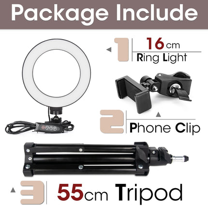 Aro de luz LED regulable para cámara