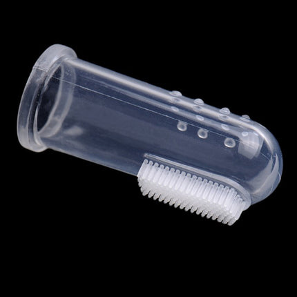 Cepillo de dientes de dedo suave para mascotas - Limpieza dental efectiva y segura