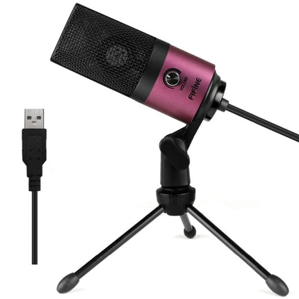 Micrófono USB de metal con trípode